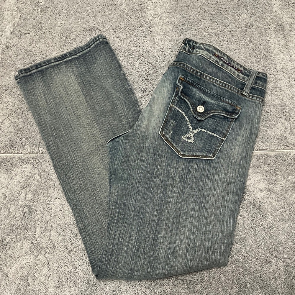 Vigoss New York Bootcut Jeans Size 13 Medium Wash Distressed P2877J